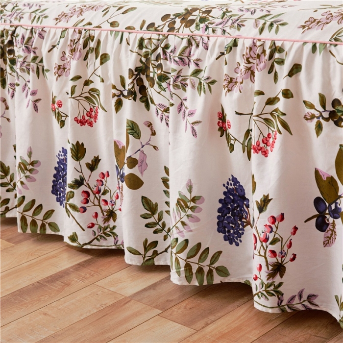 91家纺网 家纺一手货源 找家纺 十个点家纺 2020新款印花床裙四件套普罗旺斯