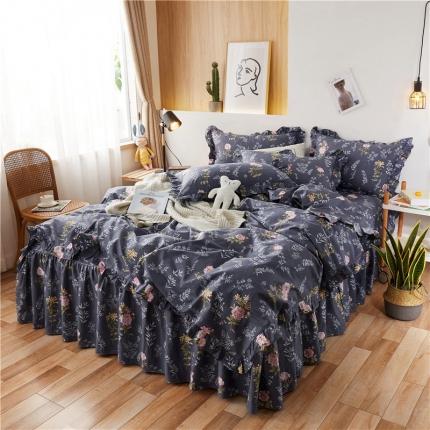 十个点家纺 2020新款印花床裙四件套塞纳河畔