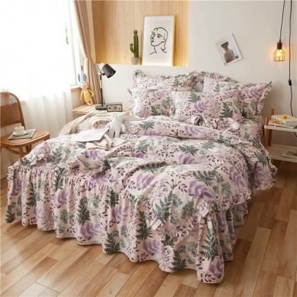 十个点家纺 2020新款印花床裙四件套欣雅