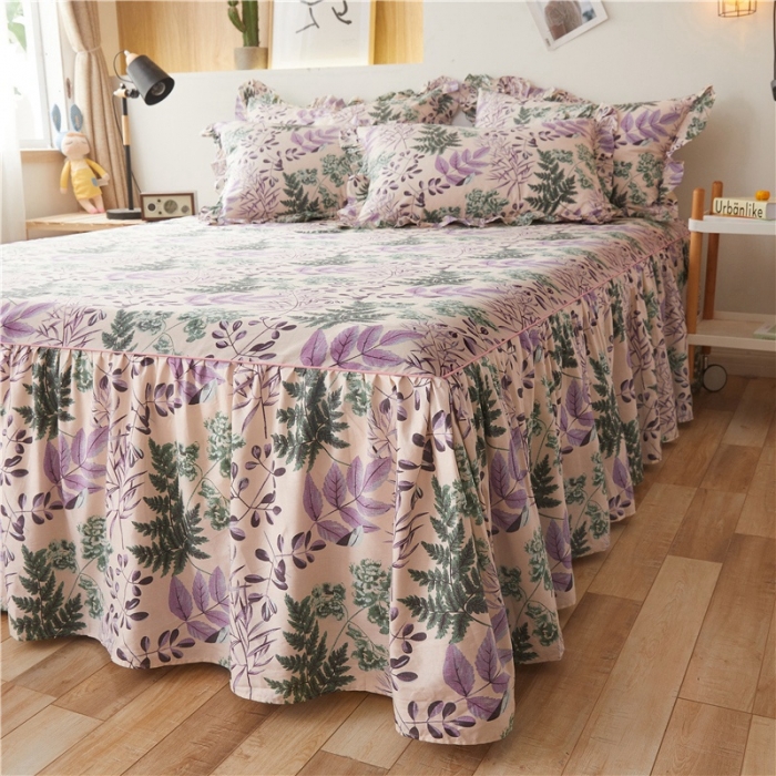 91家纺网 家纺一手货源 找家纺 十个点家纺 2020新款印花床裙四件套欣雅