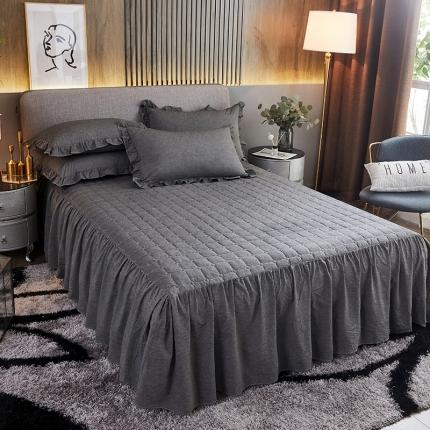 91家纺网 家纺一手货源 找家纺 （总）十个点家纺2020新款全棉色织水洗棉纯棉夹棉单件床裙