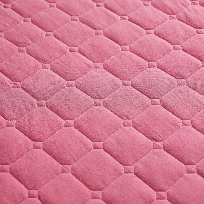 91家纺网 家纺一手货源 找家纺 十个点家纺2020新款夹棉单件床裙 红青年