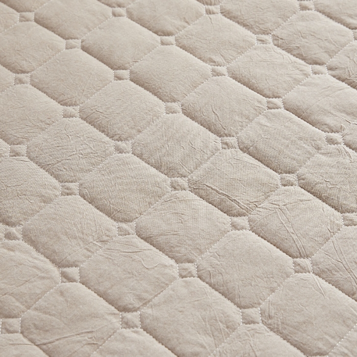 91家纺网 家纺一手货源 找家纺 十个点家纺2020新款夹棉单件床裙 卡其