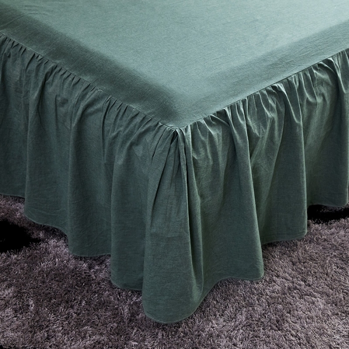 91家纺网 家纺一手货源 找家纺 十个点家纺 2020新款单层四件套 豆绿