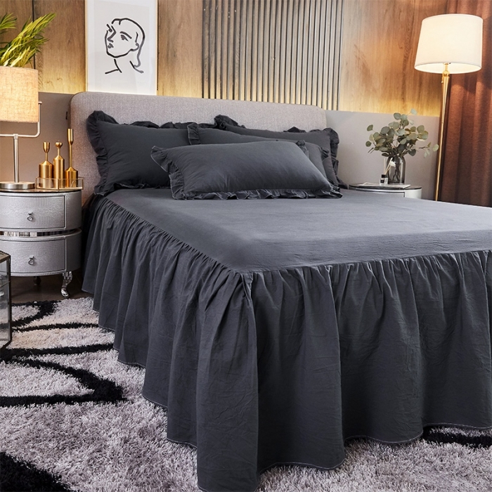 91家纺网 家纺一手货源 找家纺 十个点家纺 2020新款单层四件套 黑青年