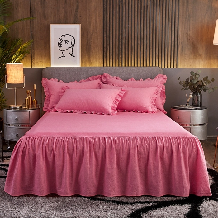 91家纺网 家纺一手货源 找家纺 十个点家纺 2020新款单层四件套 红青年