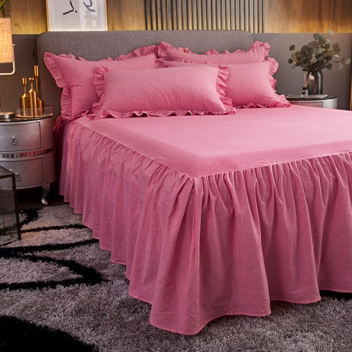 91家纺网 家纺一手货源 找家纺 十个点家纺 2020新款单层四件套 红青年