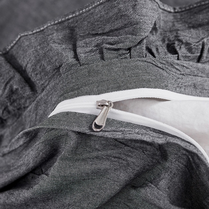 91家纺网 家纺一手货源 找家纺 十个点家纺 2020新款单层四件套 深灰