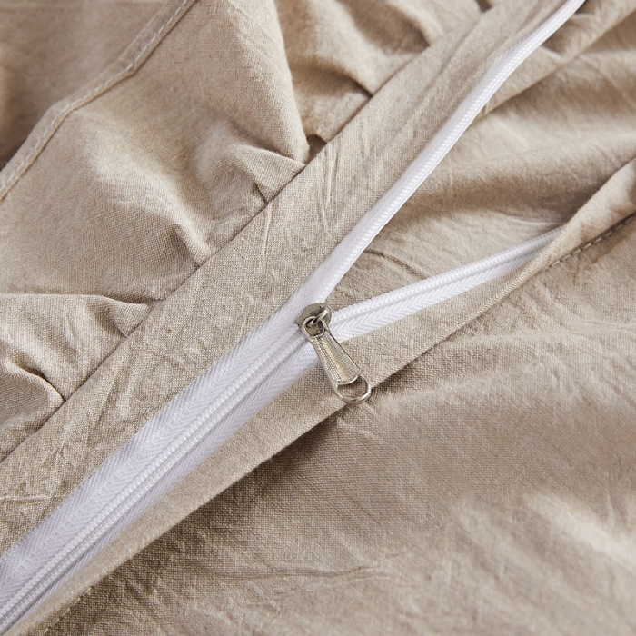 91家纺网 家纺一手货源 找家纺 十个点家纺 2020新款水洗棉被套 卡其