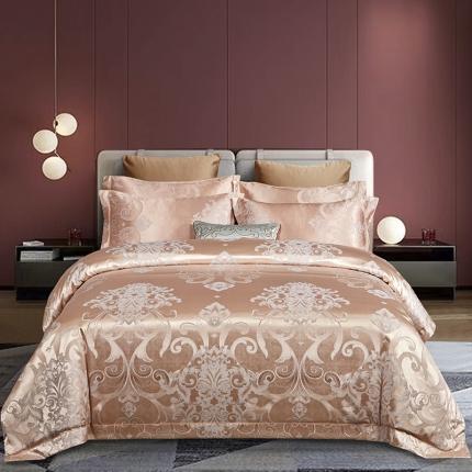 91家纺网 家纺一手货源 找家纺 诗黛尔 2020秋冬新款澳棉贡缎提花磨毛四件套 阿拉斯加