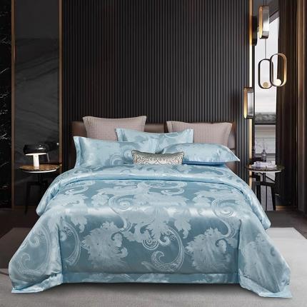 91家纺网 家纺一手货源 找家纺 诗黛尔 2020秋冬新款澳棉贡缎提花磨毛四件套 波尔图