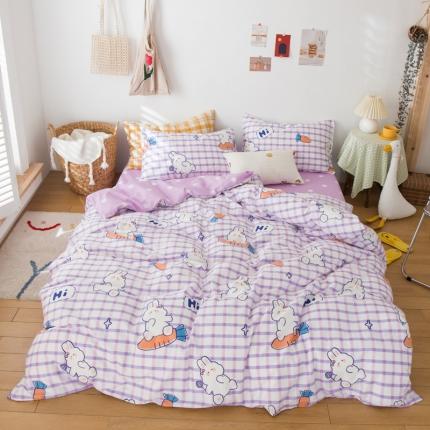 91家纺网 家纺一手货源 找家纺 （总）桃子家居家居2020新款13372纯棉元气少女系四件套