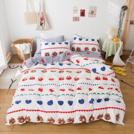 91家纺网 家纺一手货源 找家纺 （总）桃子家居家居2020新款13372纯棉元气少女系四件套