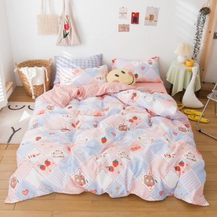 91家纺网 家纺一手货源 找家纺 （总）桃子家居家居2020新款13372纯棉元气少女系四件套