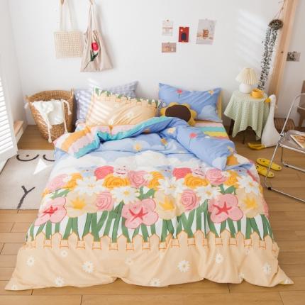 91家纺网 家纺一手货源 找家纺 （总）桃子家居家居2020新款13372纯棉元气少女系四件套