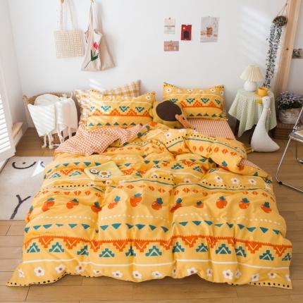 91家纺网 家纺一手货源 找家纺 （总）桃子家居家居2020新款13372纯棉元气少女系四件套