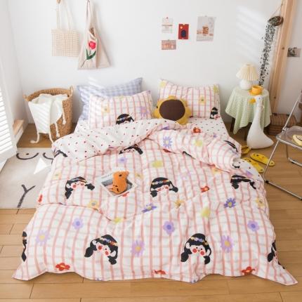 91家纺网 家纺一手货源 找家纺 （总）桃子家居家居2020新款13372纯棉元气少女系四件套