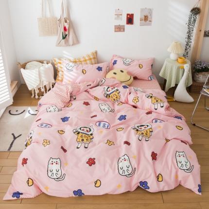 91家纺网 家纺一手货源 找家纺 （总）桃子家居家居2020新款13372纯棉元气少女系四件套