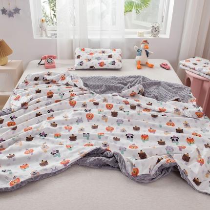 91家纺网 家纺一手货源 找家纺 （总）十九色 2022新款豆豆毯安抚四季被套毯