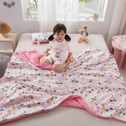 十九色 2022新款豆豆毯安抚四季被套毯 彩虹雨