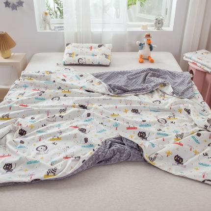 91家纺网 家纺一手货源 找家纺 十九色 2022新款豆豆毯安抚四季被套毯 动物世界