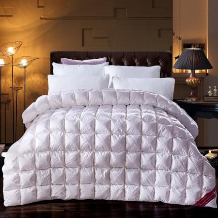 俏企鹅 2025新款柔赛丝水立方羽绒被 白色
