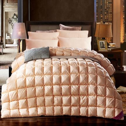 俏企鹅 2025新款柔赛丝水立方羽绒被 土豪金