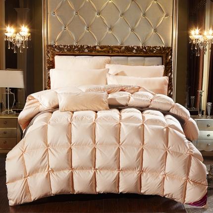 91家纺网 家纺一手货源 找家纺 （总）俏企鹅 2025新款柔赛丝面包格羽绒被