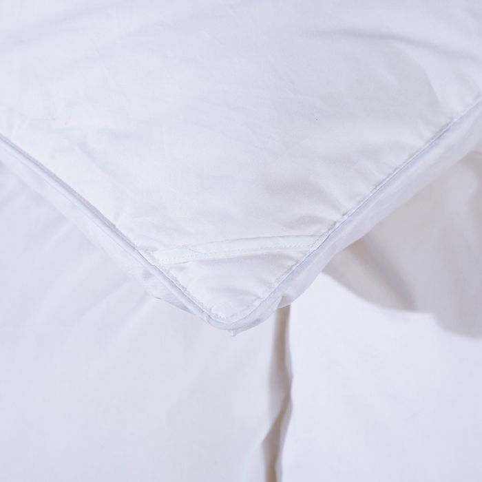 91家纺网 家纺一手货源 找家纺 俏企鹅 2025新款柔赛丝面包格羽绒被 白色