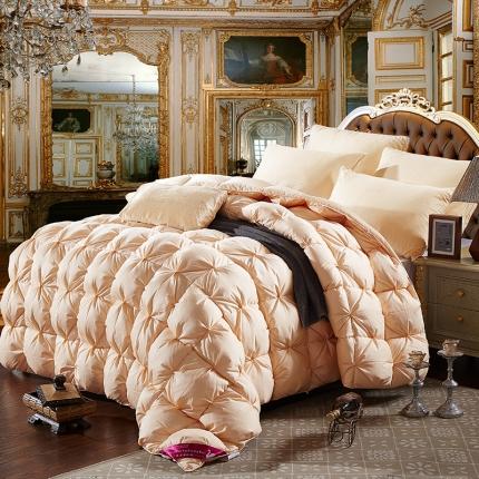 （总）俏企鹅 2025新款柔赛丝米字格羽绒被