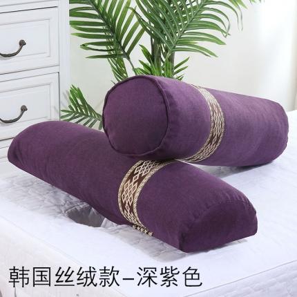 幸运家纺 2020新款美容床枕头 韩国丝绒款深紫色