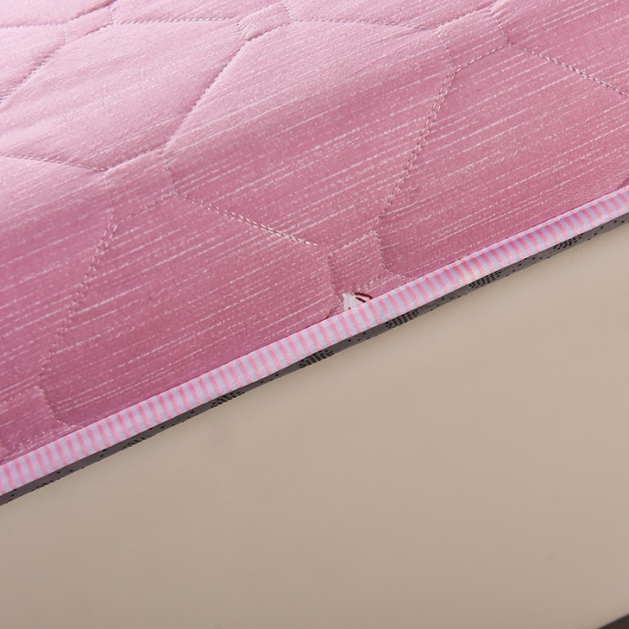 91家纺网 家纺一手货源 找家纺 富威堡新款磨毛加厚防滑床垫学生宿舍印花床垫 繁花似锦-红豆沙