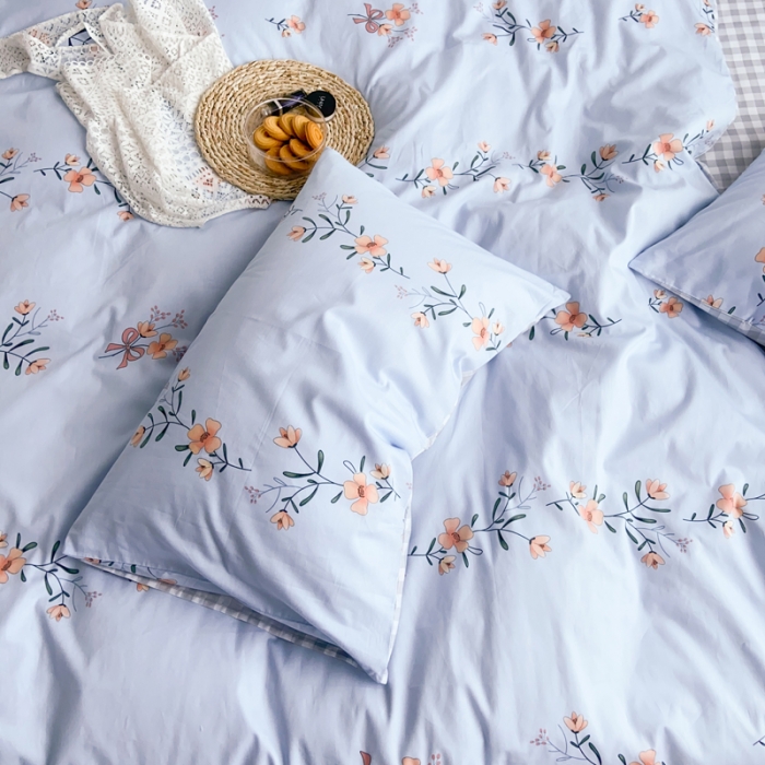 91家纺网 家纺一手货源 找家纺 （总）窝米 2020新款13370小清新花卉风系列四件套