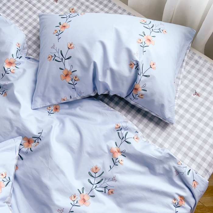 91家纺网 家纺一手货源 找家纺 （总）窝米 2020新款13370小清新花卉风系列四件套