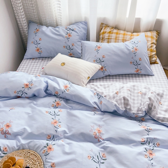 91家纺网 家纺一手货源 找家纺 （总）窝米 2020新款13370小清新花卉风系列四件套