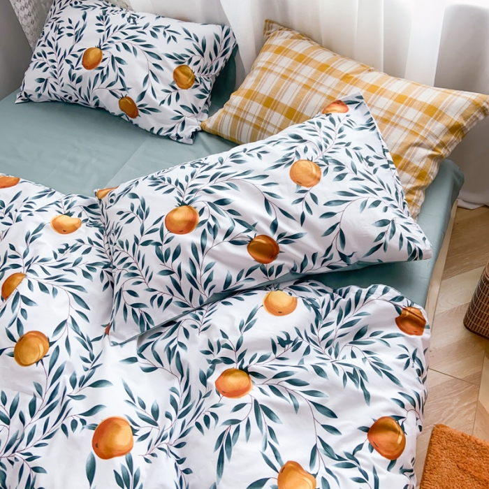 91家纺网 家纺一手货源 找家纺 窝米 2020新款13370小清新花卉风系列四件套 颂果