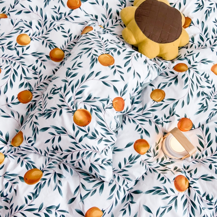 91家纺网 家纺一手货源 找家纺 窝米 2020新款13370小清新花卉风系列四件套 颂果