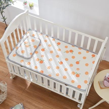 儿童乳胶凉席婴儿宝宝幼儿园天然透气夏季床冰丝小席子可定做橙子