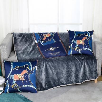 91家纺网 家纺一手货源 找家纺 （总）四季款多功能休闲披肩抱枕毯