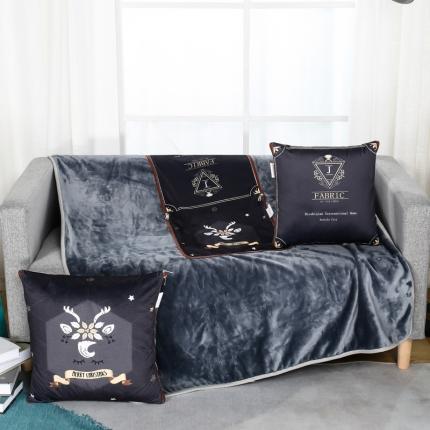 91家纺网 家纺一手货源 找家纺 （总）四季款多功能休闲披肩抱枕毯