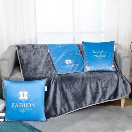 91家纺网 家纺一手货源 找家纺 （总）四季款多功能休闲披肩抱枕毯