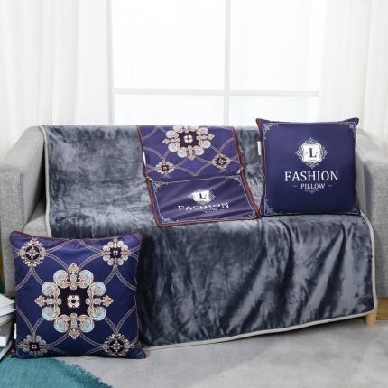 91家纺网 家纺一手货源 找家纺 （总）四季款多功能休闲披肩抱枕毯