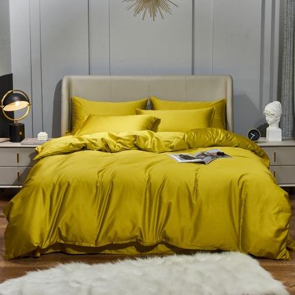 91家纺网 家纺一手货源 找家纺 （总）盛馨家纺 2023新款60s纯色贡缎长绒棉四件套