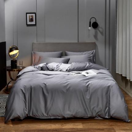 91家纺网 家纺一手货源 找家纺 （总）盛馨家纺 2023新款60s纯色贡缎长绒棉四件套