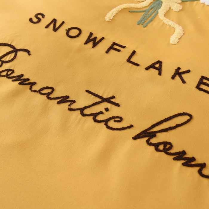 91家纺网 家纺一手货源 找家纺 梦之岛 2020新款唯美系列毛巾绣床裙款四件套 唯美-姜黄