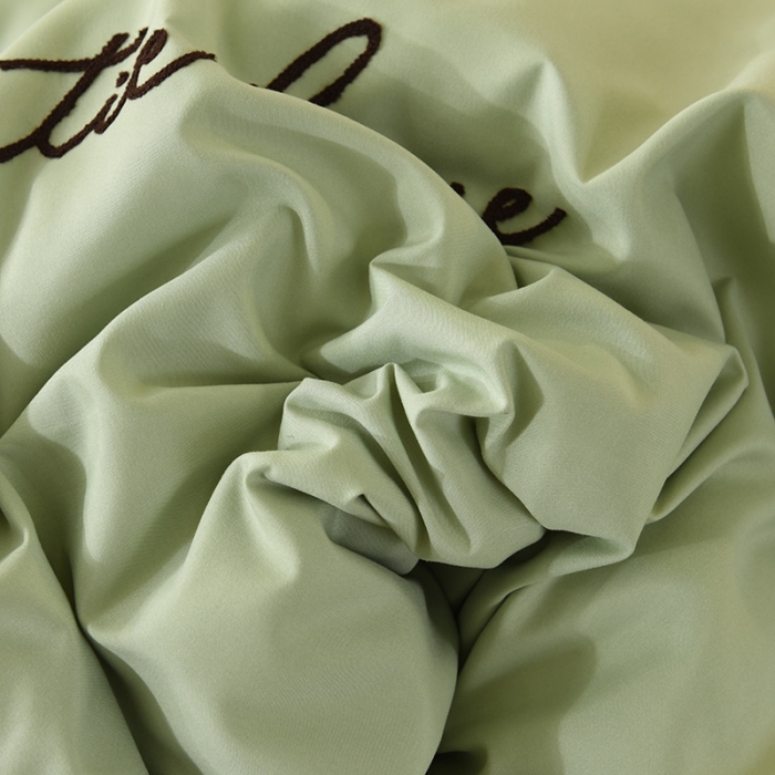 91家纺网 家纺一手货源 找家纺 梦之岛 2020新款唯美系列毛巾绣床裙款四件套 唯美-清新绿