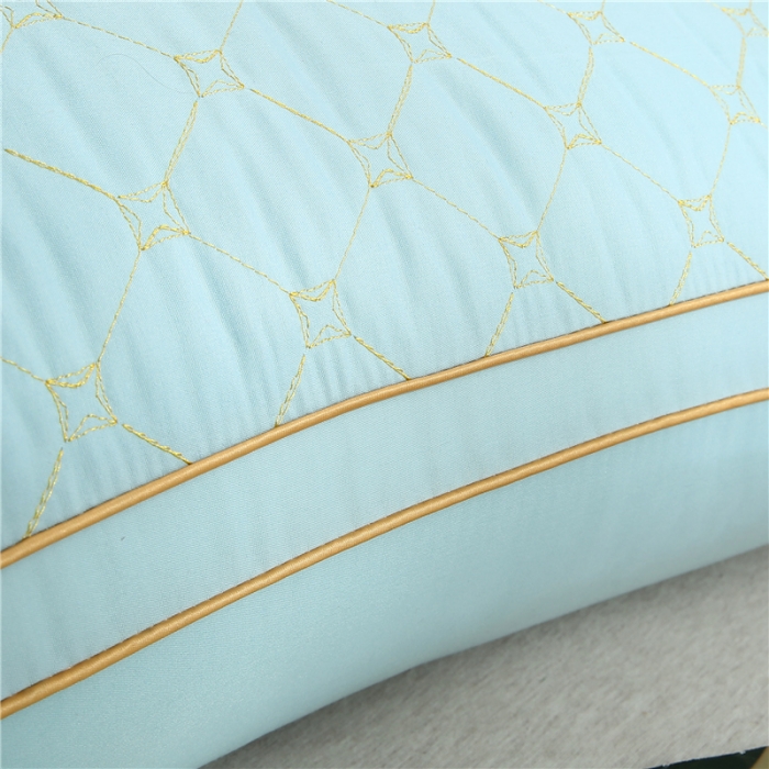 91家纺网 家纺一手货源 找家纺 （总）天意美 2020新款仿天丝立体绗绣枕48*74cm一只