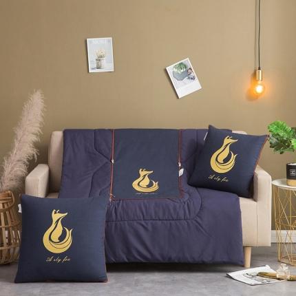 91家纺网 家纺一手货源 找家纺 （总） 宝马家纺 2022新款全棉帆布烫金抱枕被