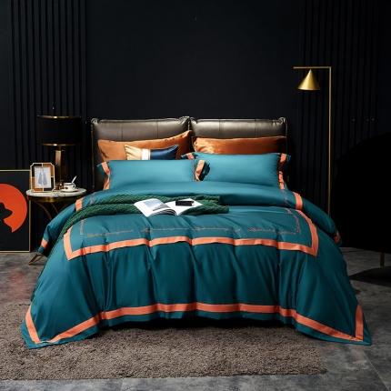 爱缦 2020新款100支长绒棉诺丽系列四件套 翡翠绿