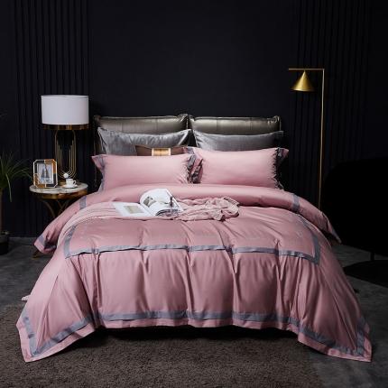 爱缦 2020新款100支长绒棉诺丽系列四件套 粉豆沙